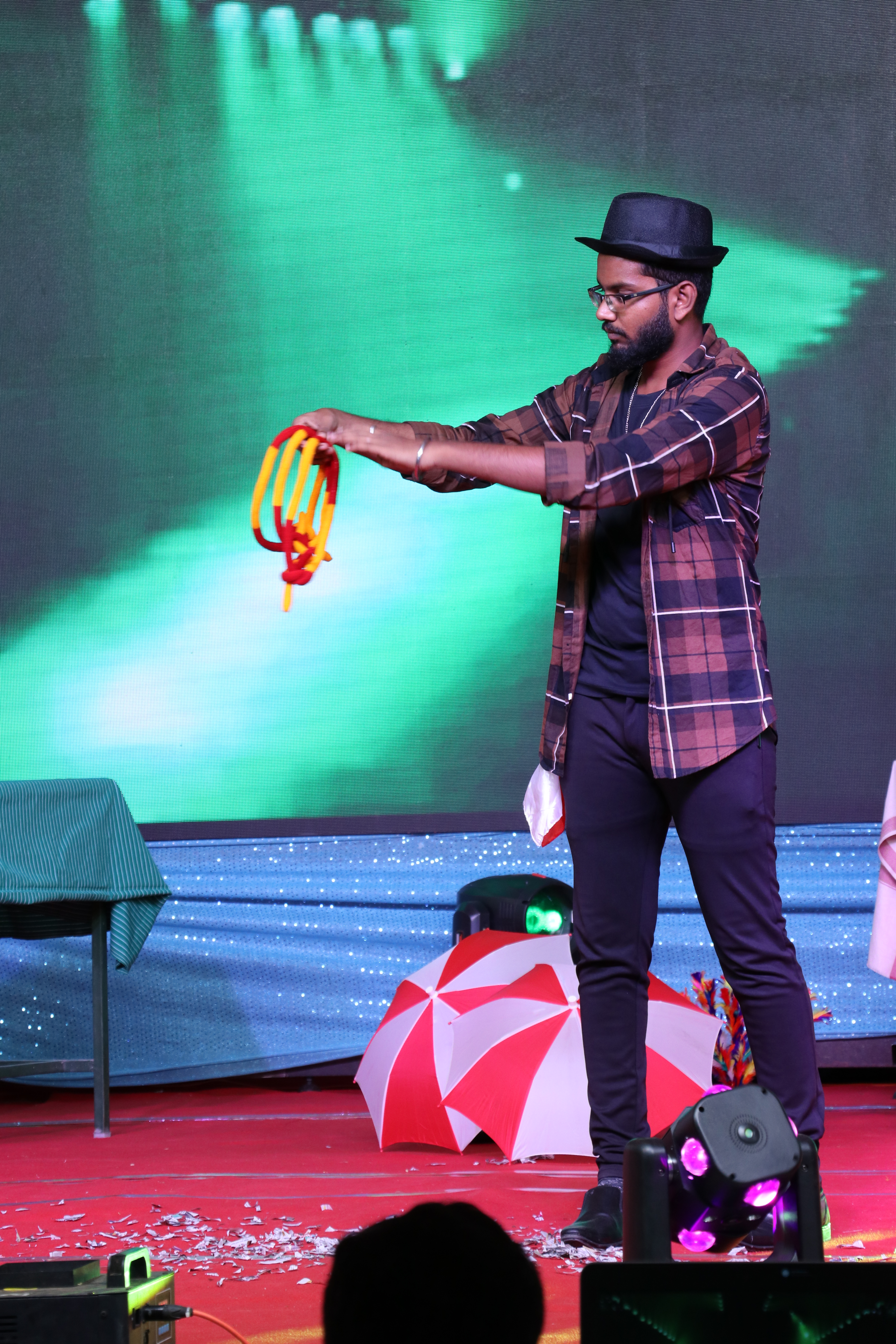 Giridharan performing magic